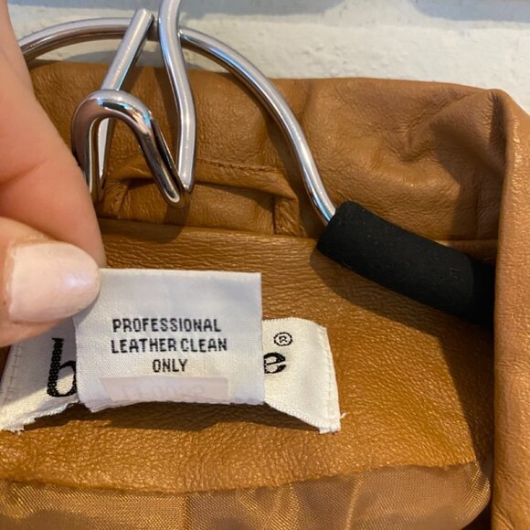 Bagatelle 100% Leather Blazer in Camel Women's Size 6 #002 - Picture 6 of 8